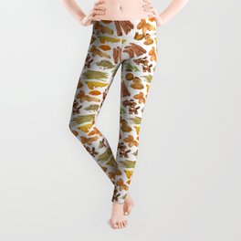 Watercolor Illustration of a set of spices Leggings