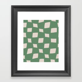 Green Liquid Checkerboard Framed Art Print