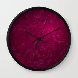 PINK PURPLE MAGENTA GRUNGE BACKGROUND. Wall Clock