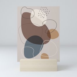 Boho Pebbles - Heather and Storm Mini Art Print
