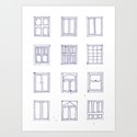windows sketch Art Print by annagrunduls | Society6