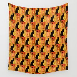 Tournee Du Chat Noir After Steinlein Vintage Distressed Wall Tapestry