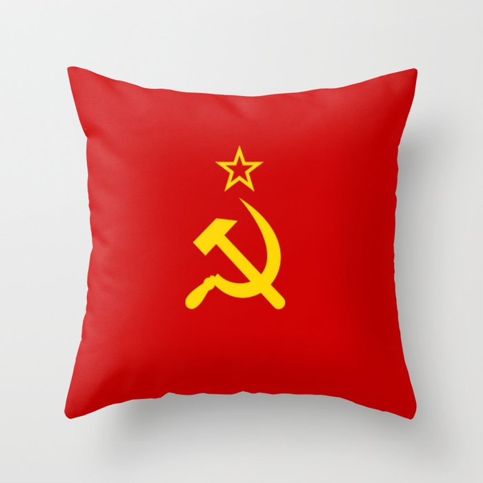 Flag of USSR Throw Pillow