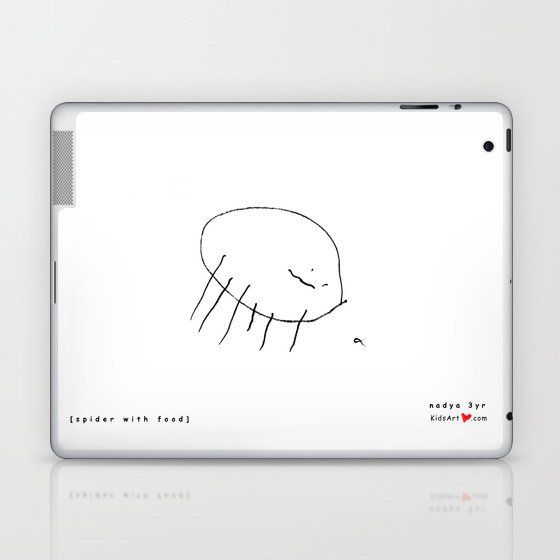 [spider with food] - nadya 3 yr Laptop & iPad Skin