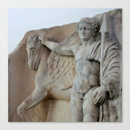 Pegasus And Bellerophon Ancient Statue Aphrodisias  Canvas Print