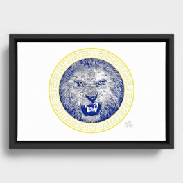 Versace Lion Framed Canvas