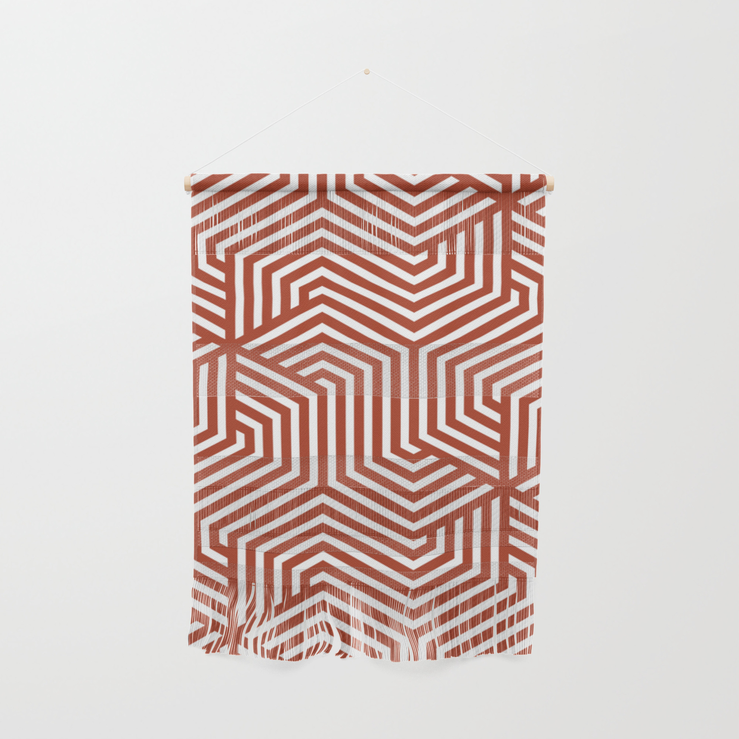 Chinese Red Red Minimal Vector Seamless Pattern Wall Hanging By Makeitcolorful Society6