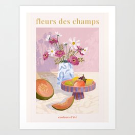 Fleur Des Champs - Pink Art Print