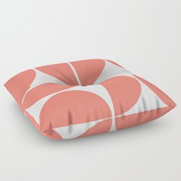 Mid Century Modern Living Coral Square Floor Pillow