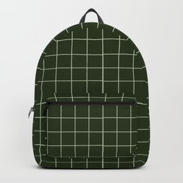 green grid Backpack