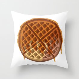 Waffle con caramelo Throw Pillow