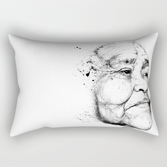 "Gabriela" of the Kaweskar People B+W Rectangular Pillow