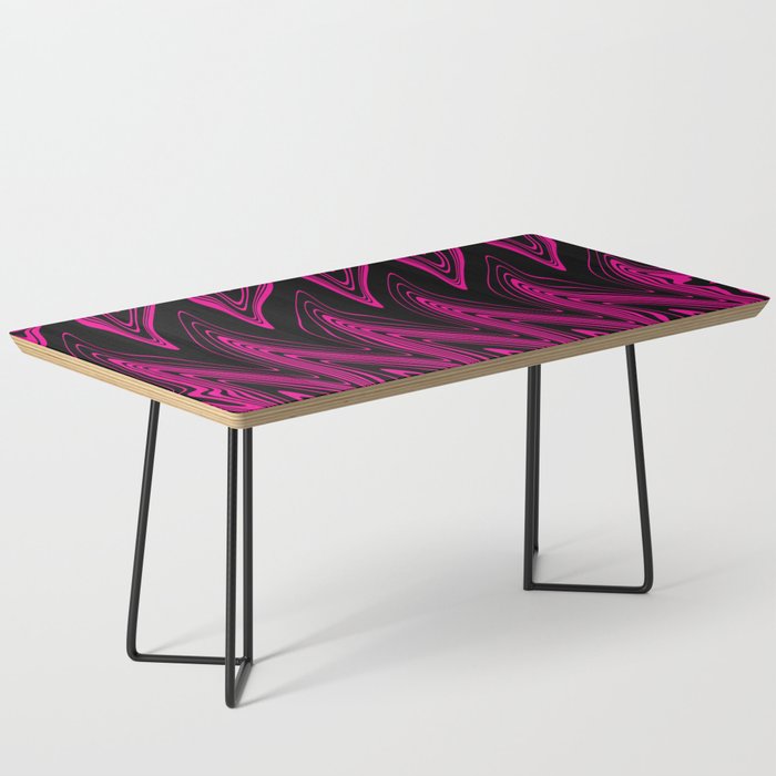 Warped - Magenta and Black Coffee Table