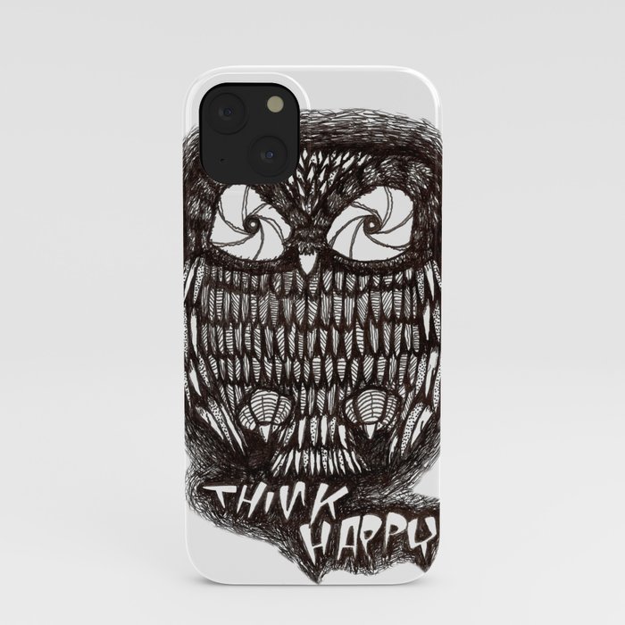 'Think Happy Owl' iPhone Case