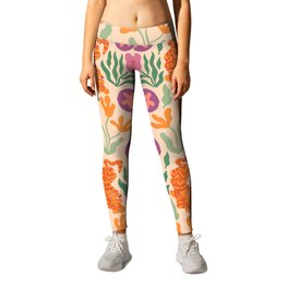 Whimsical and Fierce! // Tiger Pattern Leggings | Exotic, Vintage, Boho, Nature, Interior Design, Bold, Maximalist, Mid Century, Global, Graphicdesign 