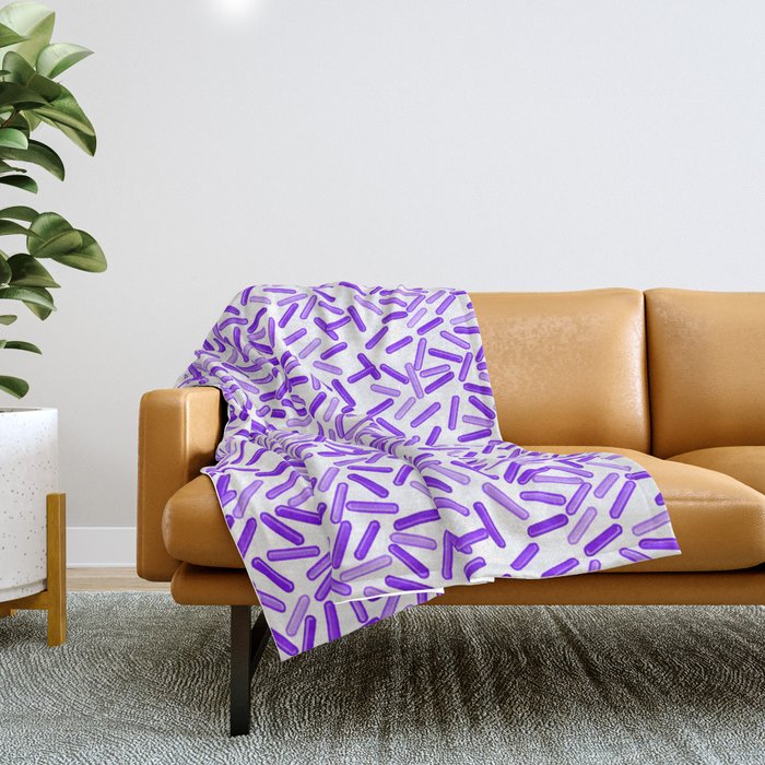 Pretty Purple Sprinkles Pattern Throw Blanket