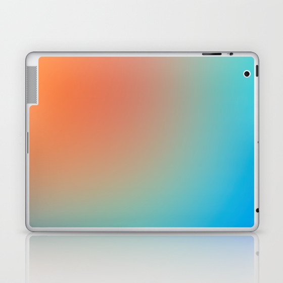 Colorful gradient tropical mood with orange, turquoise and blue Laptop & iPad Skin