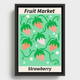 Fruit Market Strawberry Original Artwork Framed Canvas