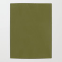 Solid Color Olive Green Poster