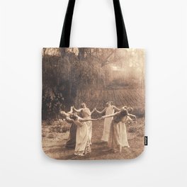 Circle Of Witches Vintage Women Dancing Tote Bag