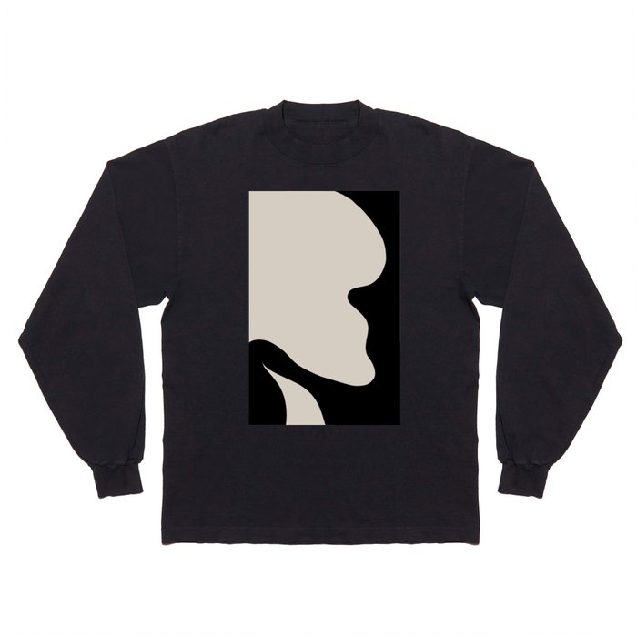 Minimalistic Abstract Shapes Black and White  Long Sleeve T Shirt