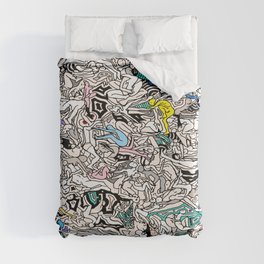 Kamasutra LOVE Doodle Closeup Color Valentine Duvet Cover