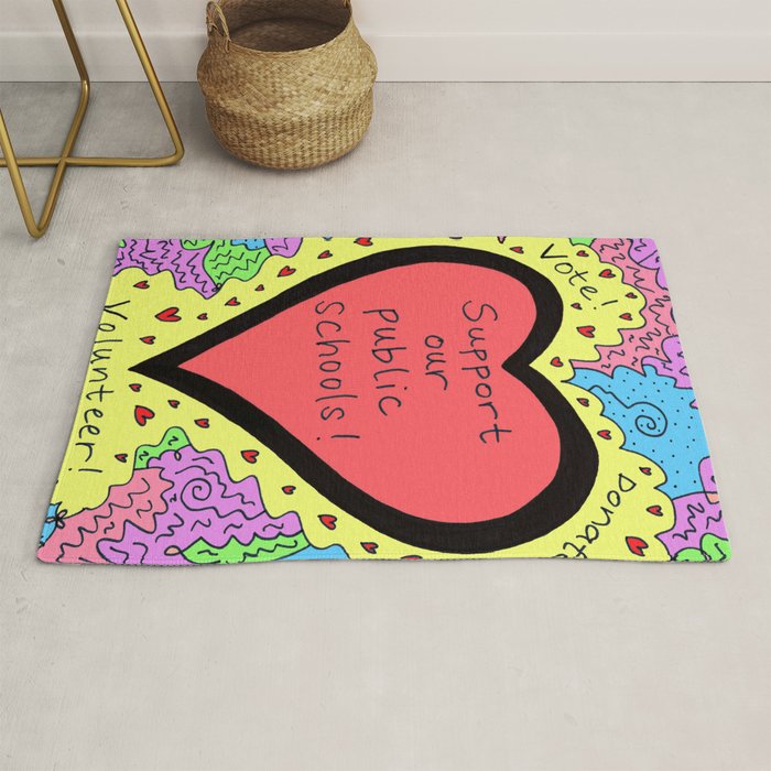 Support Our Public Schools Rug By Amandatrader