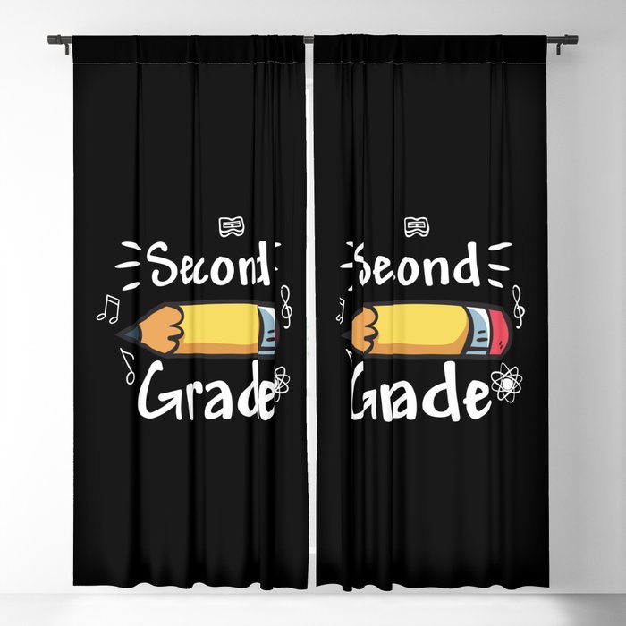 Second Grade Pencil Blackout Curtain