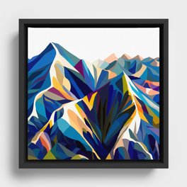 Mountains cold Framed Canvas