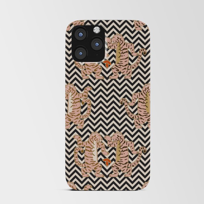 Dancing tiger Zig zag tiger – black and white iPhone Card Case