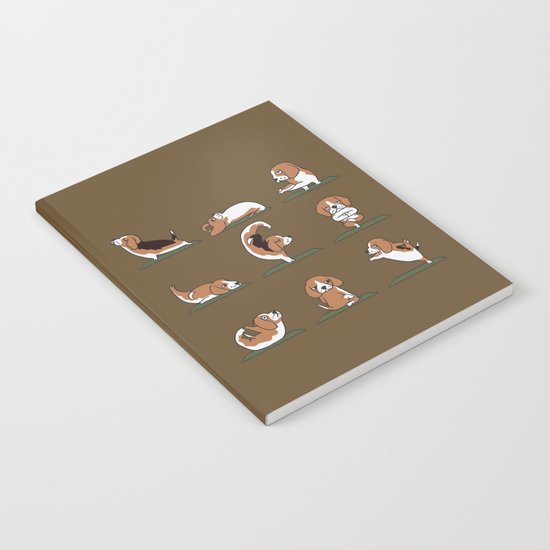 Beagle Yoga Notebook