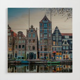 Canal houses at the Herengracht in Amsterdam | Holland Travel Photography |  Wood Wall Art