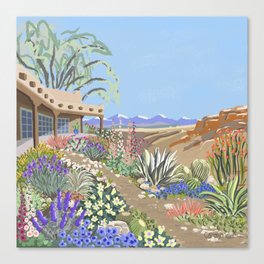 High Desert Adobe Garden Canvas Print