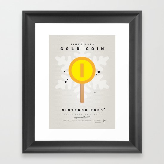My NINTENDO ICE POP - Gold Coin Framed Art Print