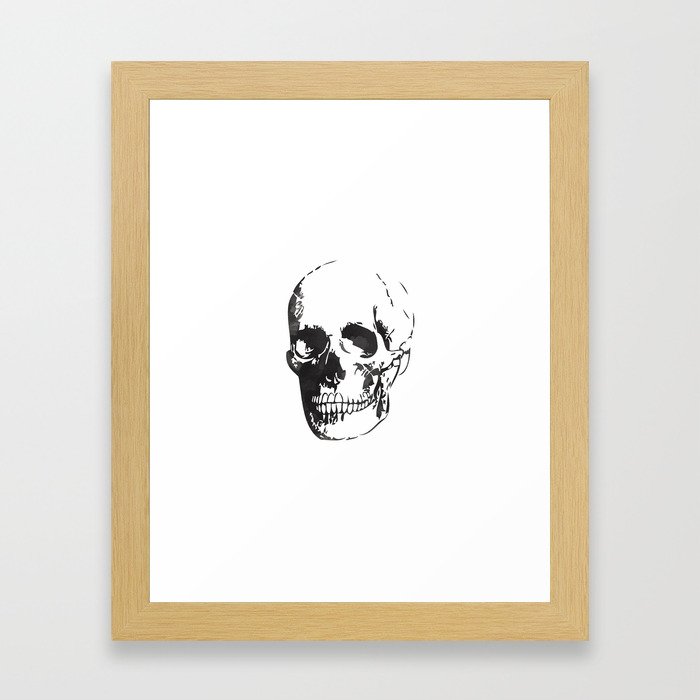 Watercolor Skull Framed Art Print