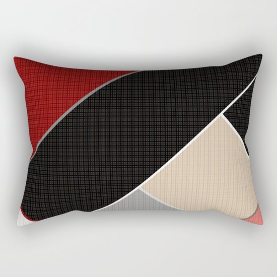 Brown grey abstract pattern . Rectangular Pillow