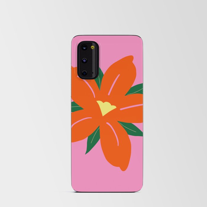Miami Flower Market Print Retro Travel Print Floral Colorful Pink And Orange Aesthetic Vintage Android Card Case
