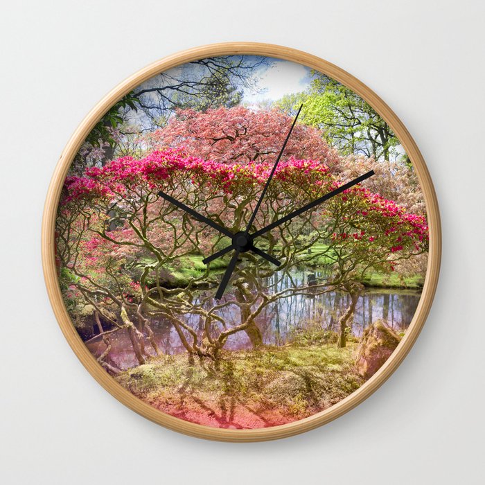 Japanese Garden And Pond Wall Clock