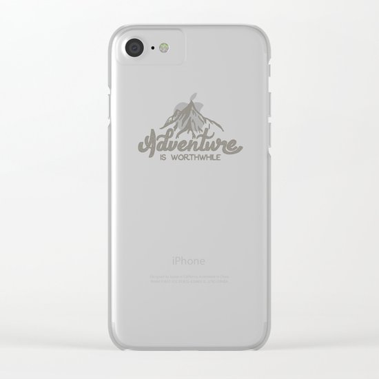 Adventure is Worthwhile Clear iPhone Case