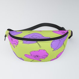 Lime with Pink & Purple Florals Fanny Pack
