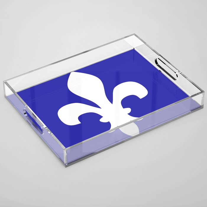 Fleur de Lis (White & Navy Blue) Acrylic Tray