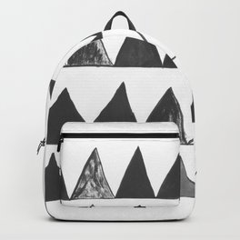 Triangles Backpack | Graphic Design, Texture, Triangles, Yoga Studio, Black and White, Abstract, Flags, Geometric, Pattern, Illustration 