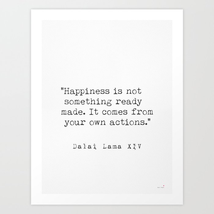 Dalai Lama Happiness Art Print