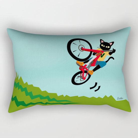 Bike Action Rectangular Pillow