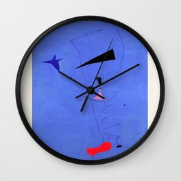 Joan Miro - Painting (Blue Star) - Exhibition Poster - Art Print - Vintage Painting Wall Clock
