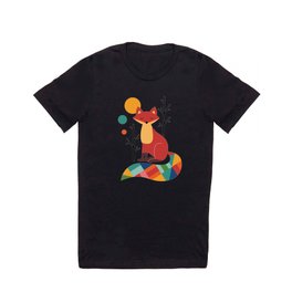 Rainbow Fox T Shirt | Children, Drawing, Vector, Wood, Fox, Graphic, Illustration, Design, Animal, Universe 