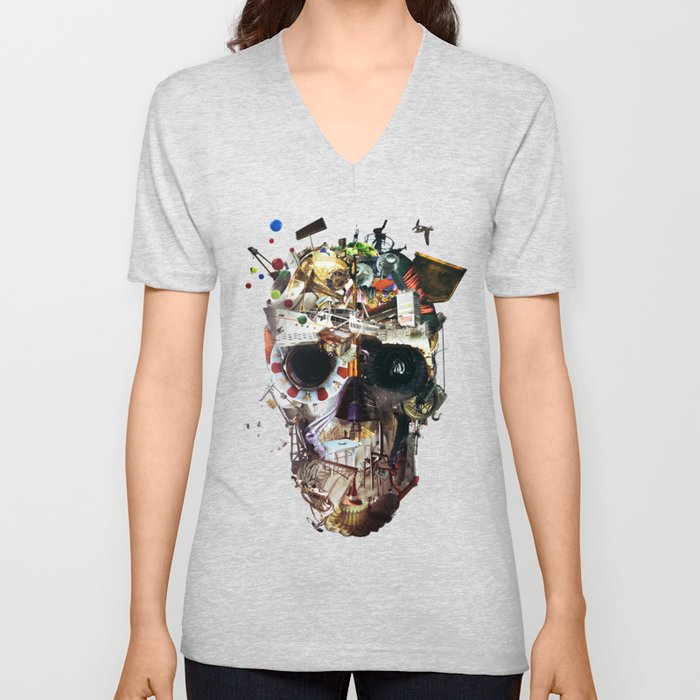 Istanbul Skull 2 V Neck T Shirt