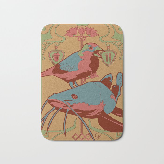 Catfish & Sparrow_Art Nouveau Bath Mat