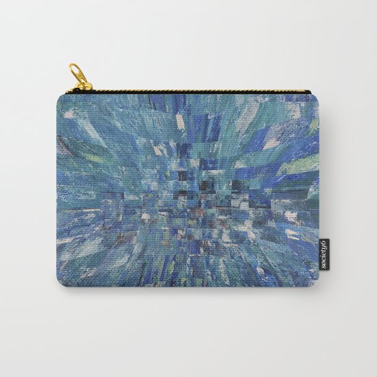 Abstract blue pattern 5 Carry-All Pouch