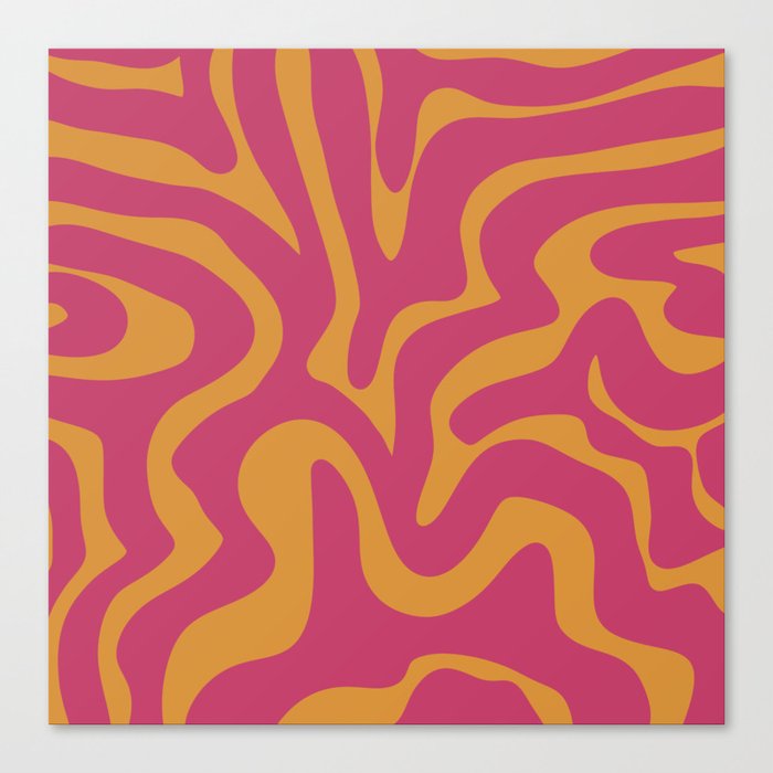 14 Abstract Liquid Swirly Shapes 220725 Valourine Digital Design Canvas Print